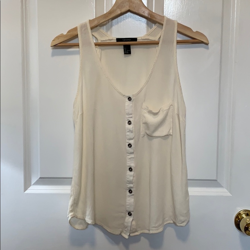 Cream summer tank